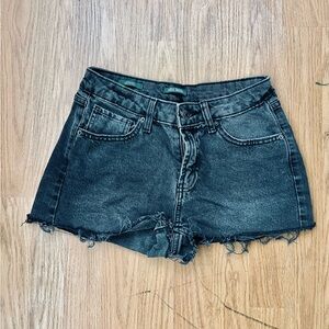 Women's Black Denim Shorts